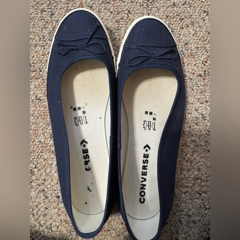 Converse Chuck Taylor All Star Dainty Ballerina Flat Size 10 Navy